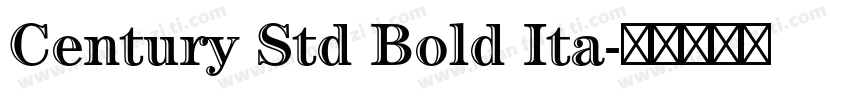Century Std Bold Ita字体转换